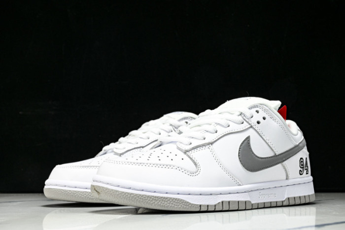 Nike SB Dunk Low Supreme 94 White Metallic Silver  HQ8487-100