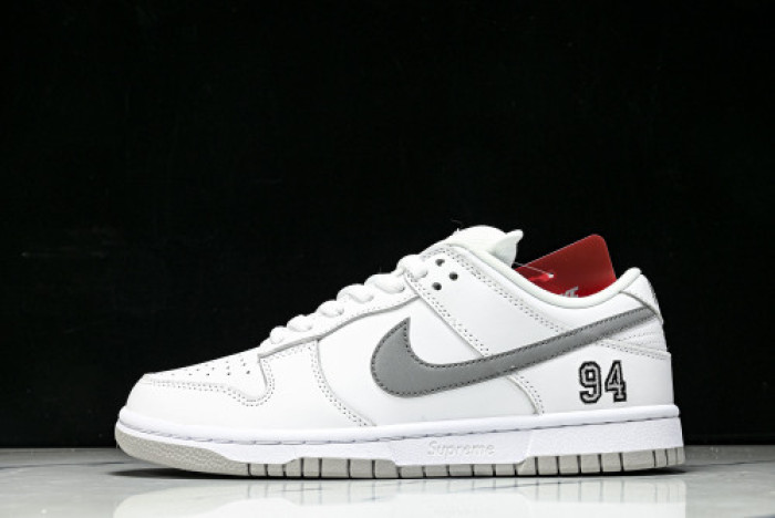 Nike SB Dunk Low Supreme 94 White Metallic Silver  HQ8487-100