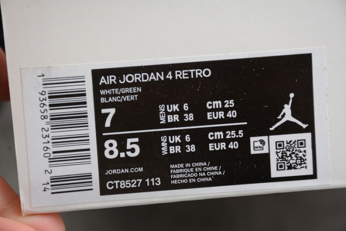 Air Jordan 4 Retro Metallic Green CT8527-113