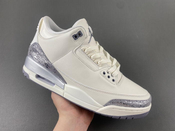 Air Jordan 3 “Sail/Metallic Silver”  CK9246-100
