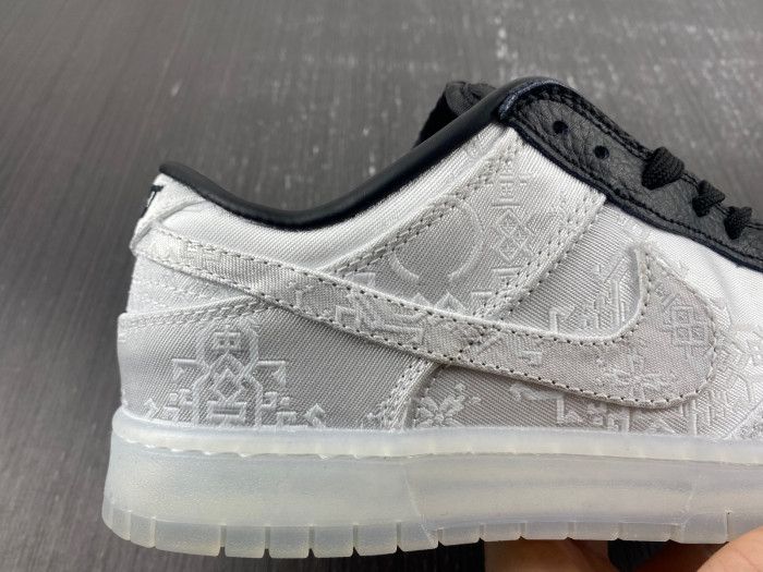 CLOT x fragment x Nike Dunk Low Colorway: White/Black FN0315-110