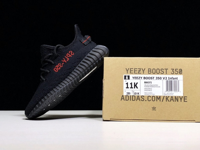 ad*s Y**zy boost 350 v2 infant black red  bb6372 kids