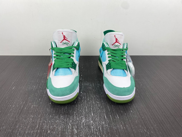 Air Jordan 4 PE White-green AJ4-KNCW