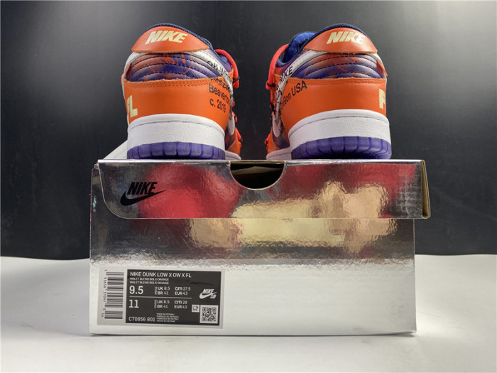 OF x Nike SB Dunk Low Orange Perple White CT0856-801