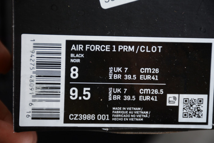 Air Force 1 Low fragment design x Clot CZ3986-001